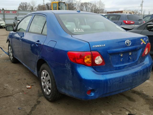 1NXBU4EE2AZ206435 - 2010 TOYOTA COROLLA BA BLUE photo 3