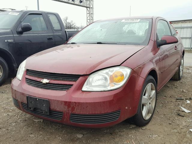 1G1AL15F977169197 - 2007 CHEVROLET COBALT LT BURGUNDY photo 2