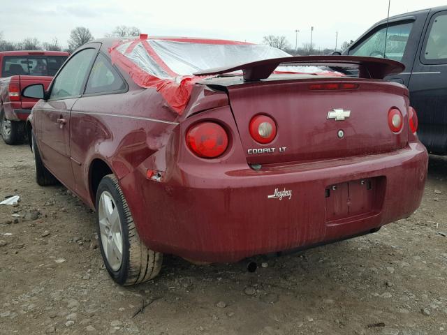 1G1AL15F977169197 - 2007 CHEVROLET COBALT LT BURGUNDY photo 3