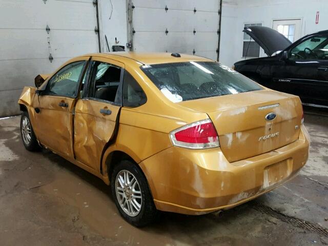 1FAHP35N39W165772 - 2009 FORD FOCUS SE GOLD photo 3