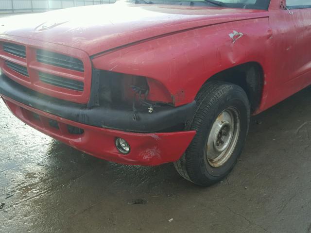 1B7FL22P8XS232299 - 1999 DODGE DAKOTA RED photo 9