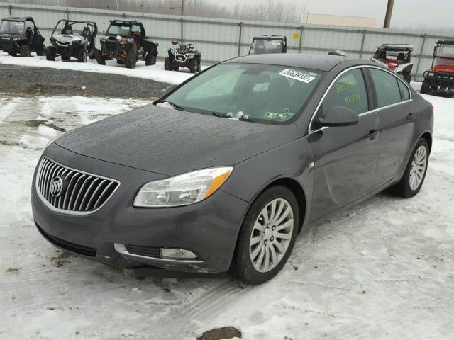 W04GR5EC4B1002362 - 2011 BUICK REGAL CXL CHARCOAL photo 2