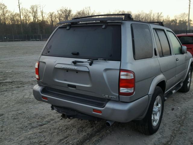 JN8DR07Y41W502046 - 2001 NISSAN PATHFINDER GRAY photo 4