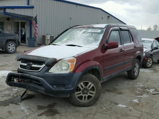 JHLRD78842C000585 - 2002 HONDA CR-V EX BURGUNDY photo 2