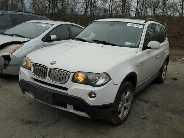 WBXPC93477WF13929 - 2007 BMW X3 3.0SI WHITE photo 2