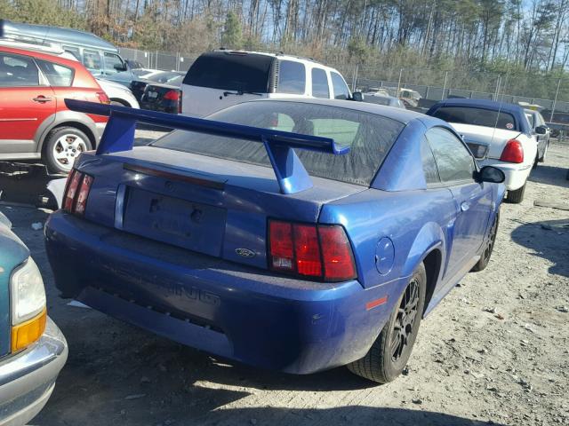 1FAFP40424F100674 - 2004 FORD MUSTANG BLUE photo 4