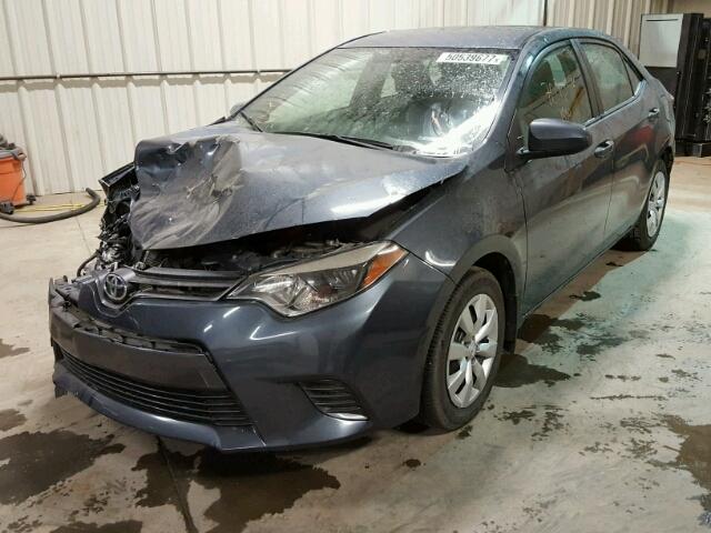 2T1BURHEXFC292644 - 2015 TOYOTA COROLLA L GRAY photo 2