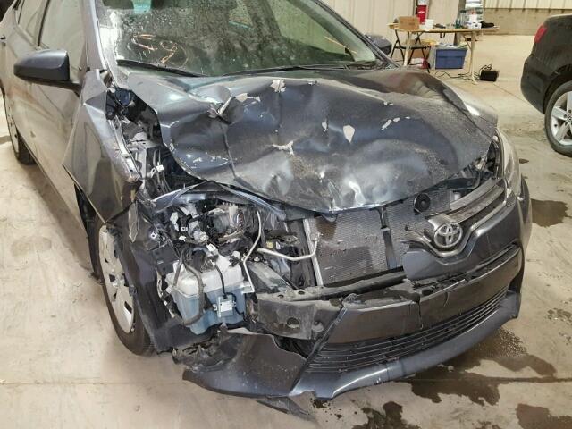 2T1BURHEXFC292644 - 2015 TOYOTA COROLLA L GRAY photo 9