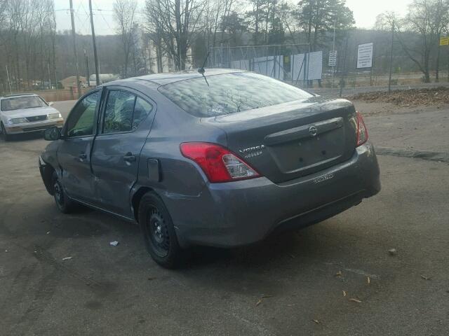 3N1CN7AP2GL891198 - 2016 NISSAN VERSA S CHARCOAL photo 3