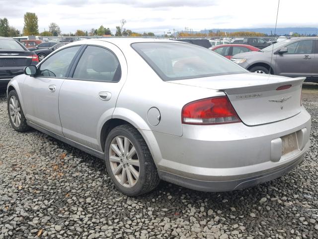 1C3EL36R75N645568 - 2005 CHRYSLER SEBRING SP SILVER photo 3