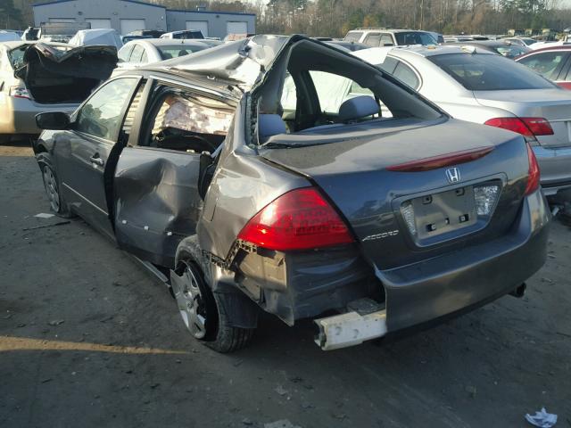 1HGCM56487A220694 - 2007 HONDA ACCORD LX GRAY photo 3