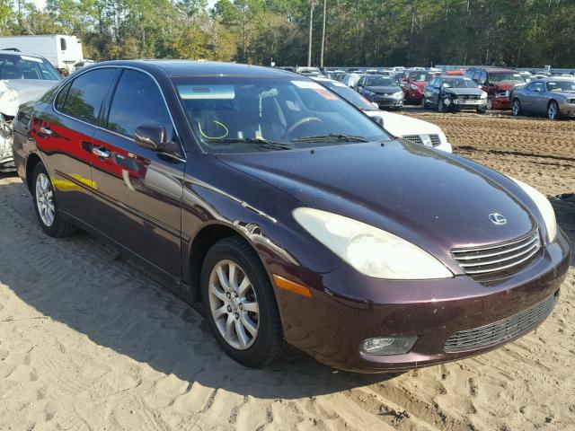 JTHBA30G845022453 - 2004 LEXUS ES 330 MAROON photo 1