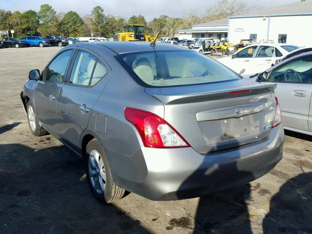 3N1CN7AP0DL880096 - 2013 NISSAN VERSA S GRAY photo 3