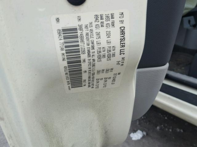 3A8FY48B08T112269 - 2008 CHRYSLER PT CRUISER CREAM photo 10