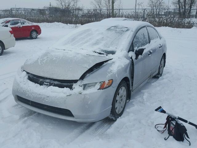 2HGFA15248H112879 - 2008 HONDA CIVIC DX SILVER photo 2