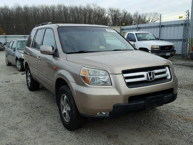 5FNYF18666B008095 - 2006 HONDA PILOT EX TAN photo 1