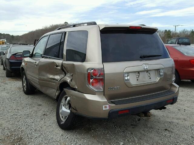 5FNYF18666B008095 - 2006 HONDA PILOT EX TAN photo 3