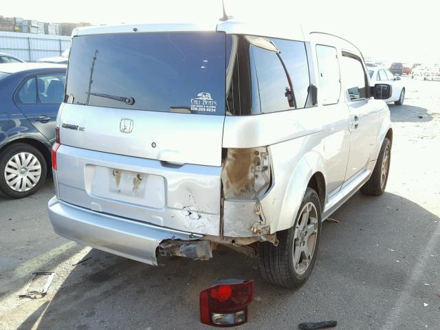 5J6YH18957L007582 - 2007 HONDA ELEMENT SC SILVER photo 4