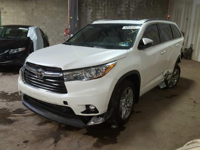 5TDDKRFH1ES049175 - 2014 TOYOTA HIGHLANDER WHITE photo 2