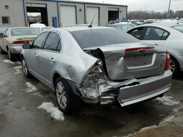 3FAHP0JG7CR417278 - 2012 FORD FUSION SEL SILVER photo 3