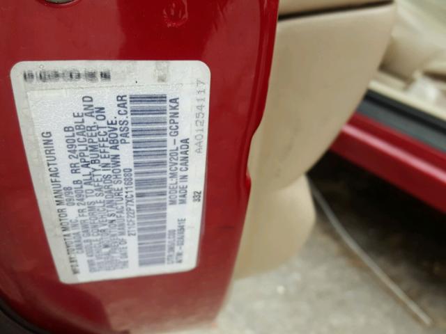 2T1CF22P7XC116880 - 1999 TOYOTA CAMRY SOLA RED photo 10