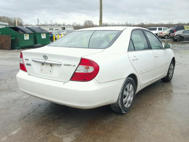 4T1BE32K64U323554 - 2004 TOYOTA CAMRY LE WHITE photo 4