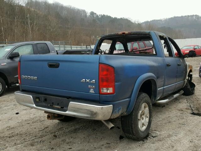 1D7HU18N44S596016 - 2004 DODGE RAM 1500 S BLUE photo 4