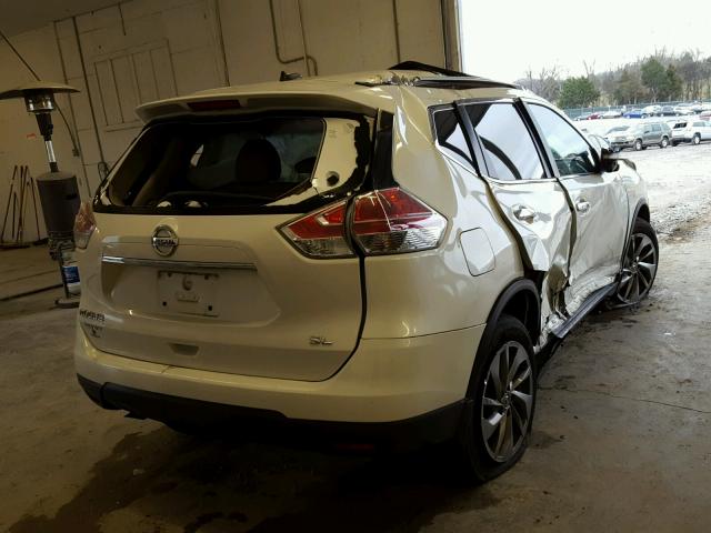 5N1AT2MT0FC860849 - 2015 NISSAN ROGUE S WHITE photo 4