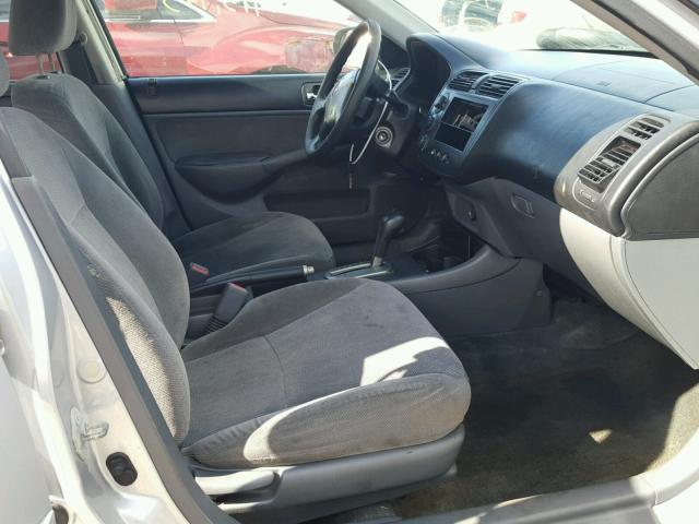 1HGES16502L074532 - 2002 HONDA CIVIC LX SILVER photo 5