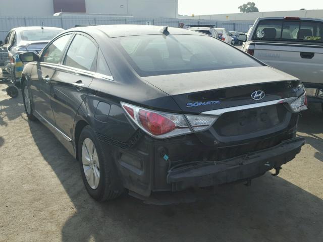 KMHEC4A4XDA066492 - 2013 HYUNDAI SONATA HYB BLACK photo 3