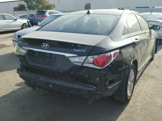 KMHEC4A4XDA066492 - 2013 HYUNDAI SONATA HYB BLACK photo 4