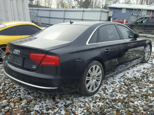 WAURMAFD7EN000662 - 2014 AUDI A8 L TDI BLACK photo 4