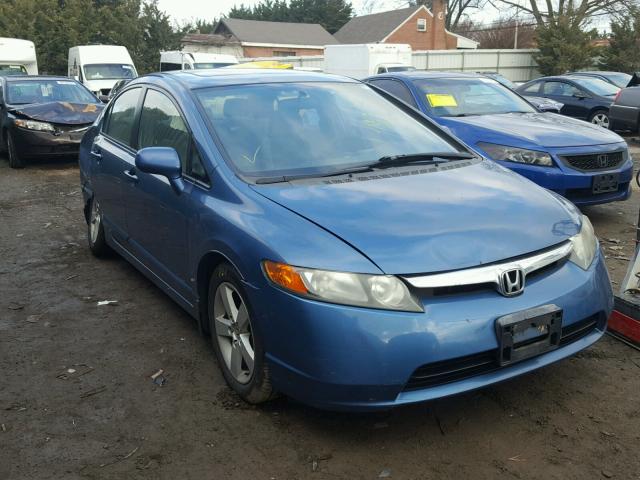 1HGFA16846L113677 - 2006 HONDA CIVIC EX BLUE photo 1