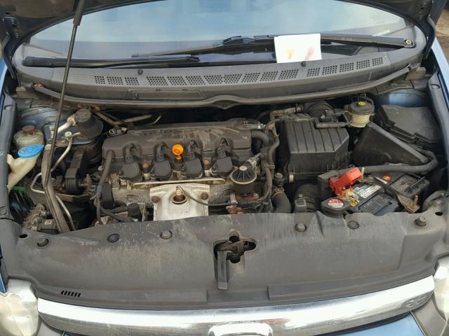 1HGFA16846L113677 - 2006 HONDA CIVIC EX BLUE photo 7