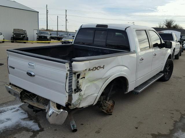 1FTFW1ET6DFA25375 - 2013 FORD F150 SUPER WHITE photo 4