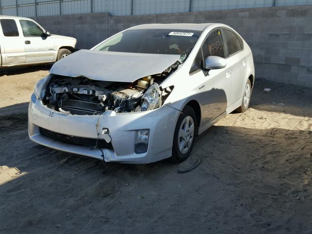 JTDKN3DU4A0171005 - 2010 TOYOTA PRIUS SILVER photo 2