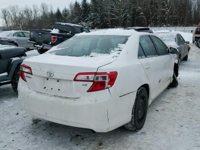 4T1BF1FK9DU262583 - 2013 TOYOTA CAMRY L WHITE photo 4