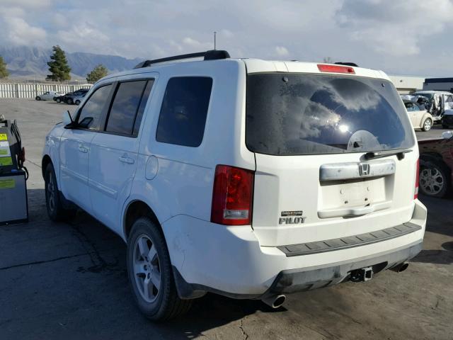 5FNYF3H57BB058470 - 2011 HONDA PILOT EXL WHITE photo 3