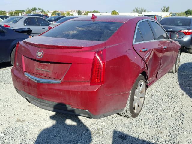 1G6AB5RA6D0123866 - 2013 CADILLAC ATS LUXURY RED photo 4