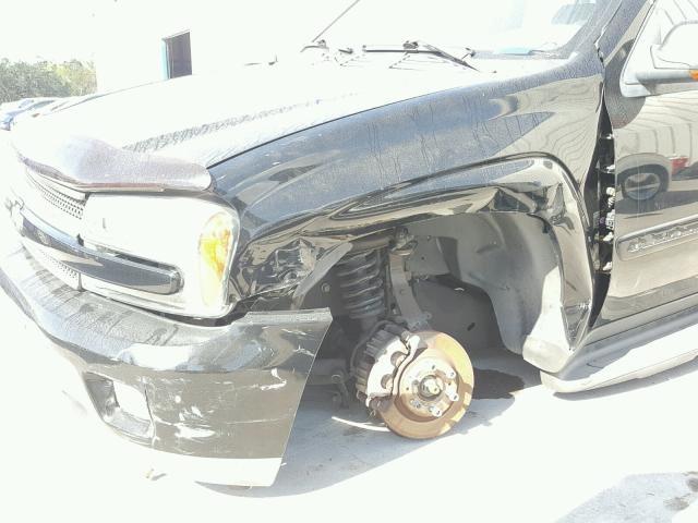 1GNDT13S522362478 - 2002 CHEVROLET TRAILBLAZE BLACK photo 9