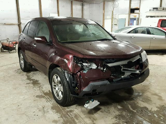 2HNYD283X7H537511 - 2007 ACURA MDX TECHNO BURGUNDY photo 1