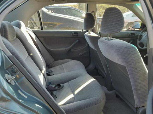 2HGEJ6617YH554392 - 2000 HONDA CIVIC BASE GREEN photo 6