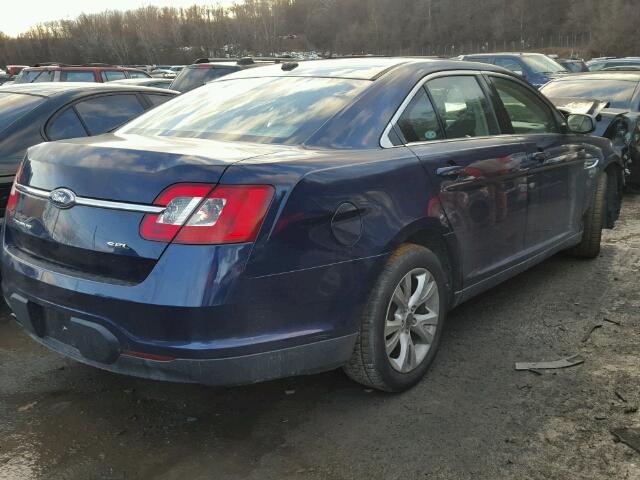 1FAHP2EW1BG117495 - 2011 FORD TAURUS SEL BLUE photo 4