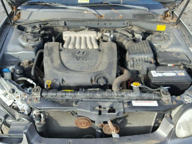 KMHWF35H22A590235 - 2002 HYUNDAI SONATA GLS GRAY photo 7