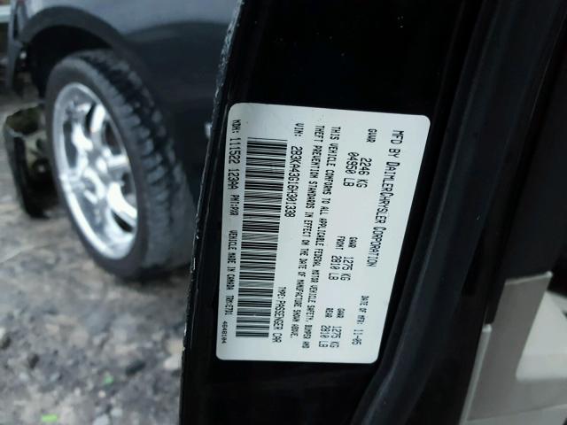 2B3KA43G16H301338 - 2006 DODGE CHARGER SE BLACK photo 10