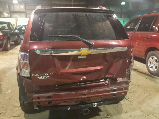 2CNDL63F976078530 - 2007 CHEVROLET EQUINOX LT MAROON photo 9