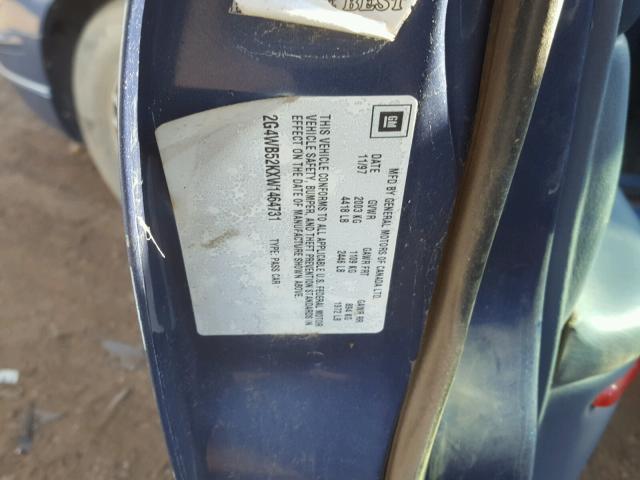 2G4WB52KXW1464731 - 1998 BUICK REGAL LS BLUE photo 10