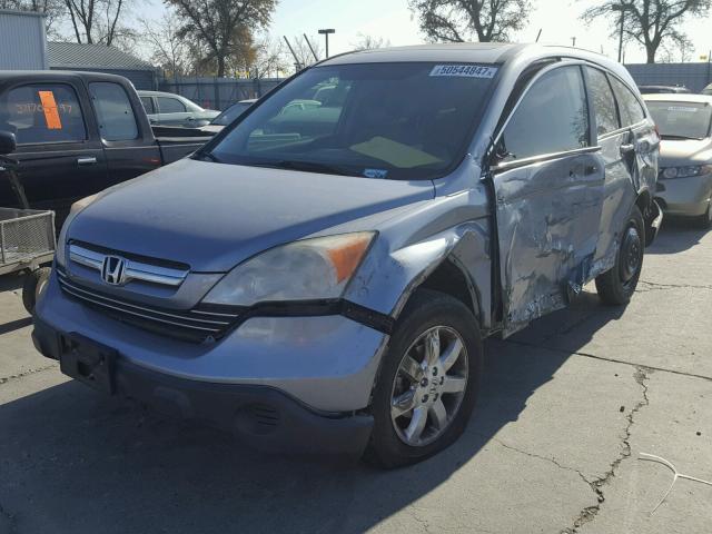 JHLRE48797C093808 - 2007 HONDA CR-V EXL BLUE photo 2