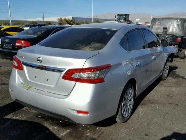 3N1AB7AP8FY324723 - 2015 NISSAN SENTRA S GRAY photo 4