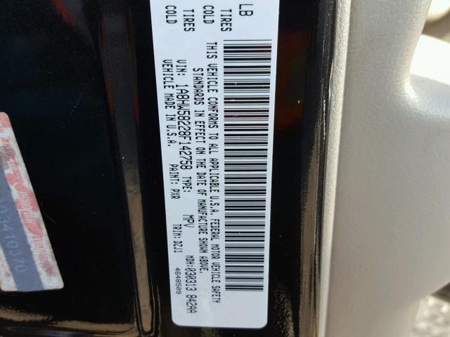 1A8HW58228F142758 - 2008 CHRYSLER ASPEN LIMI BLACK photo 10